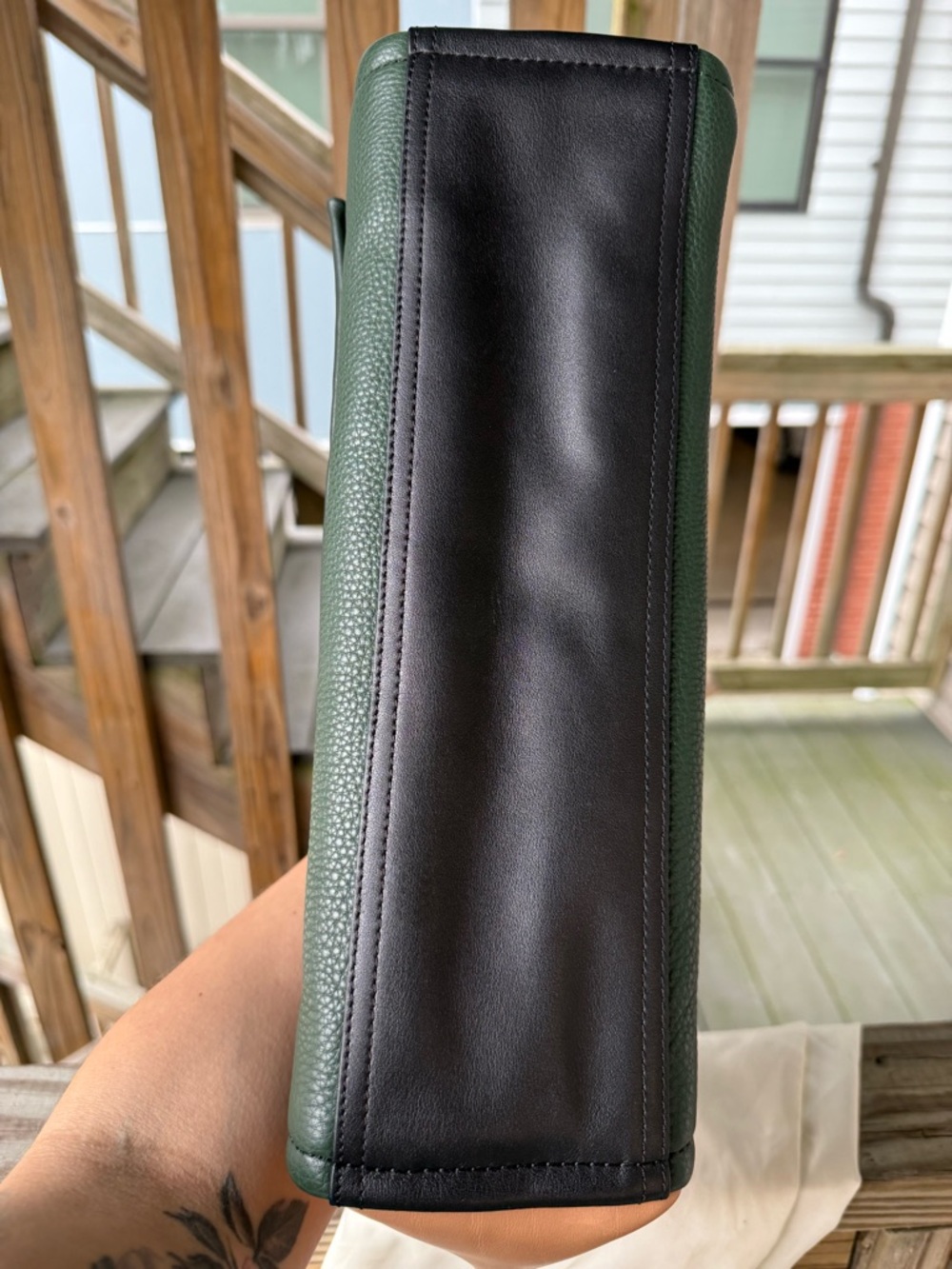 Coach Bleeker Pinnacle Carryall Satchel Crossbody Green Black Tan with COA - Picture 9 of 13